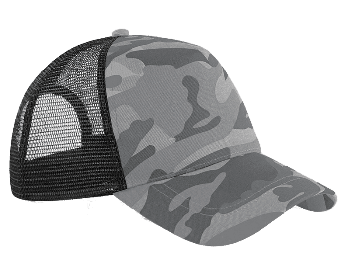 BC694 Camo Snapback Trucker Cap | Design By Creative