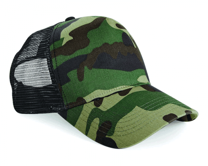 BC694 Camo Snapback Trucker Cap | Design By Creative