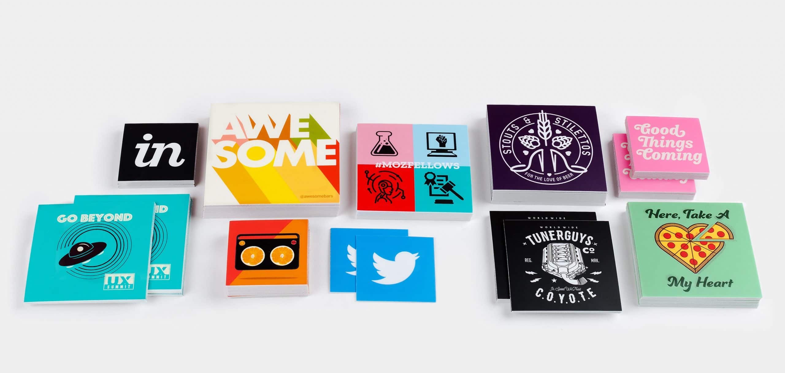 Custom Square Stickers Design By Creative