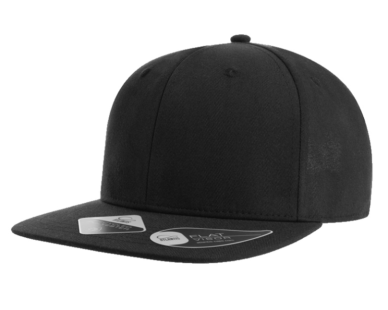 Atlantis James 6 Panel Recycled Cap in Black