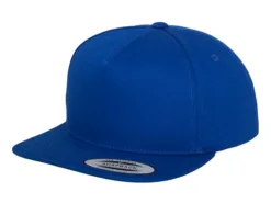 YP019 5 Panel Cotton Snapback Royal | DESIGN BY CREATIVE